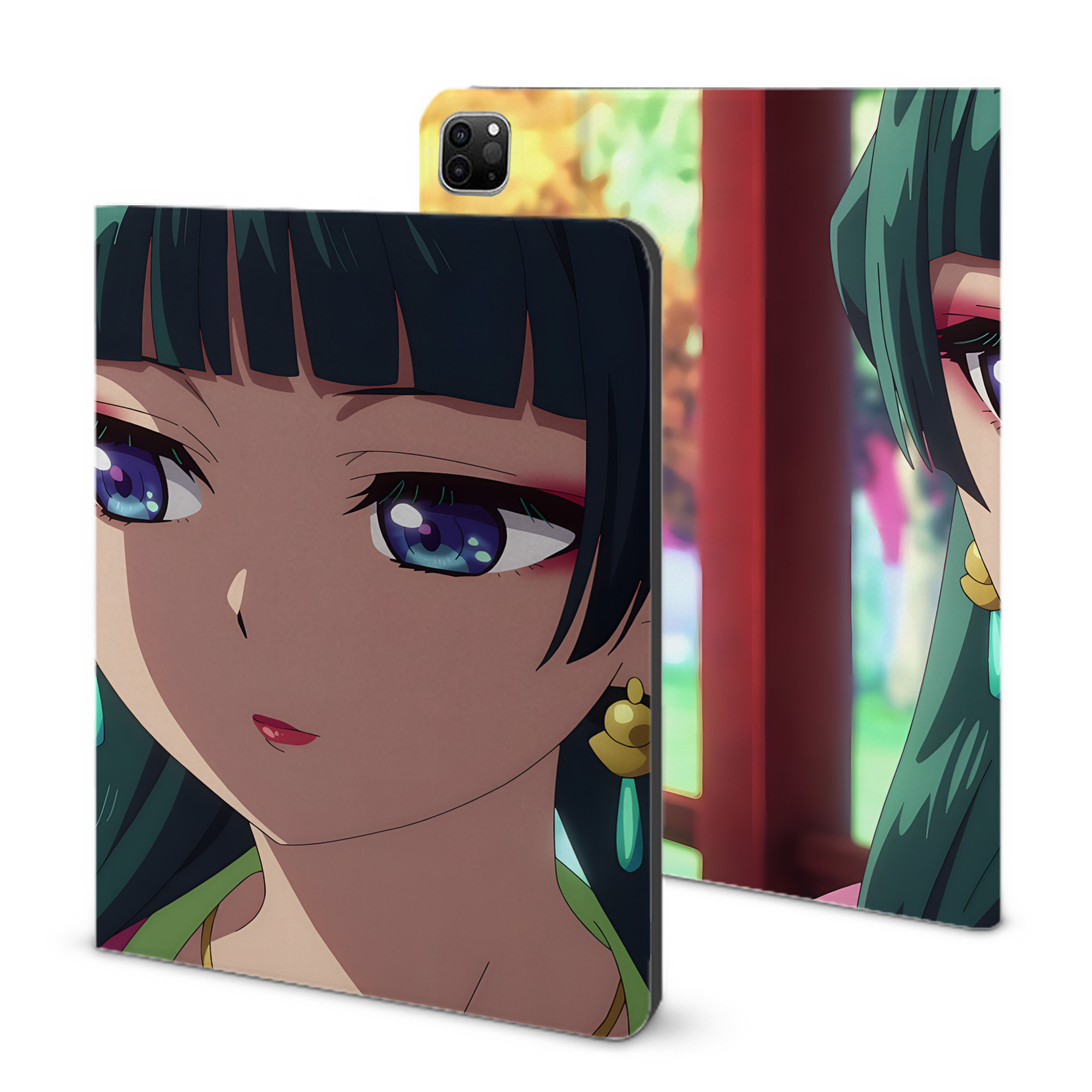 （画像用） 薬屋のひとりごと The Apothecary Diaries IPad ケース ブック型 PUレザー TPU 耐衝撃 軽量 薄型 ペン収納なし 全面保護 IPad 各モデル対応